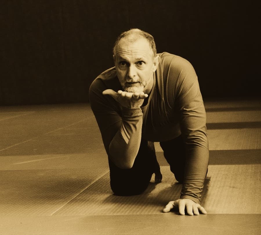 Allen Pittman exploring a supported crawling position